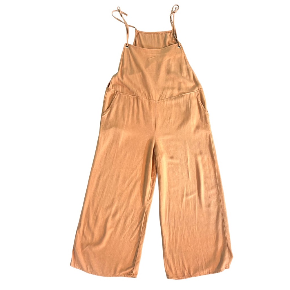 Boho HYFVE Rayon Linen Jumpsuit Overalls Neutral Coastal Grandmacore